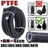 1-6M(3-19.6FT) 3AN 4AN 6AN 8AN 10AN E85 PTFE Fuel Hose Oil Gas Cooler Line Engine Pipe Brake Tube Nylon Stainless Steel Braided