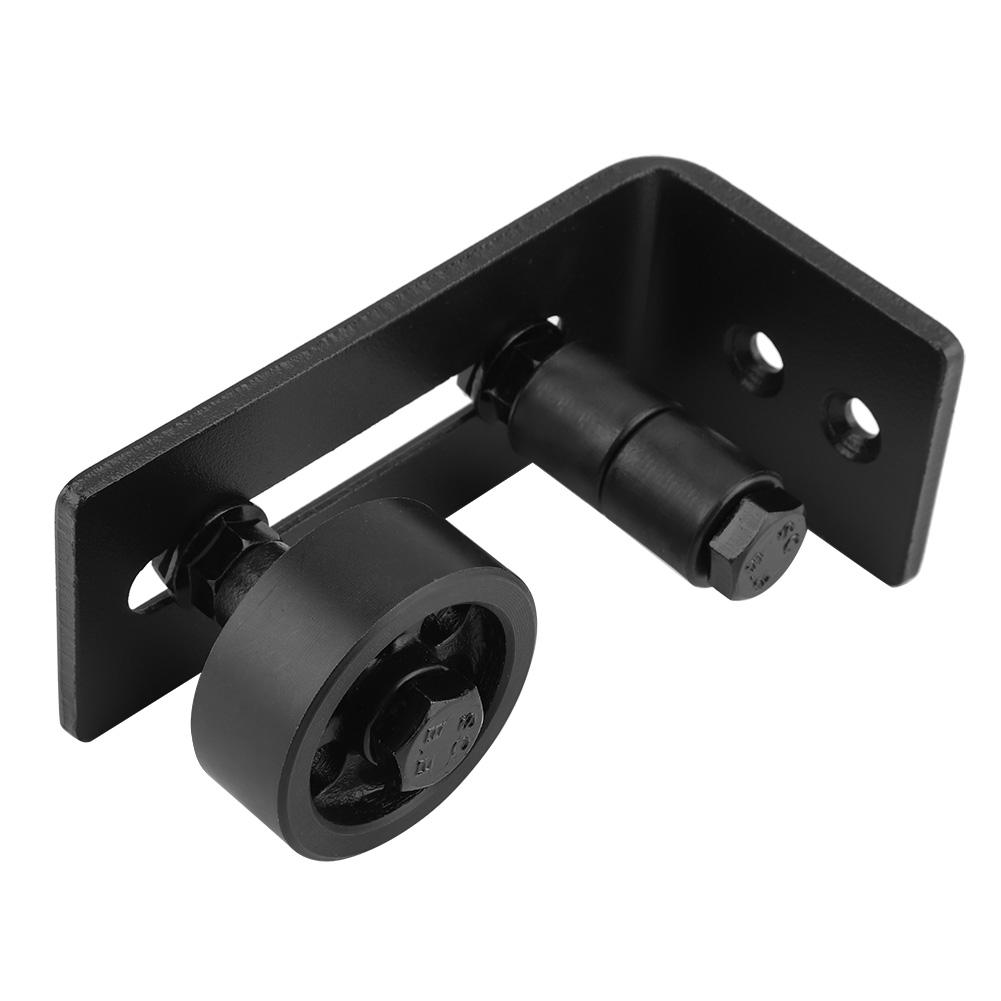 Black Steel Sturdy Durable Door Guide for Sliding Barn Door with 8 Installation Options