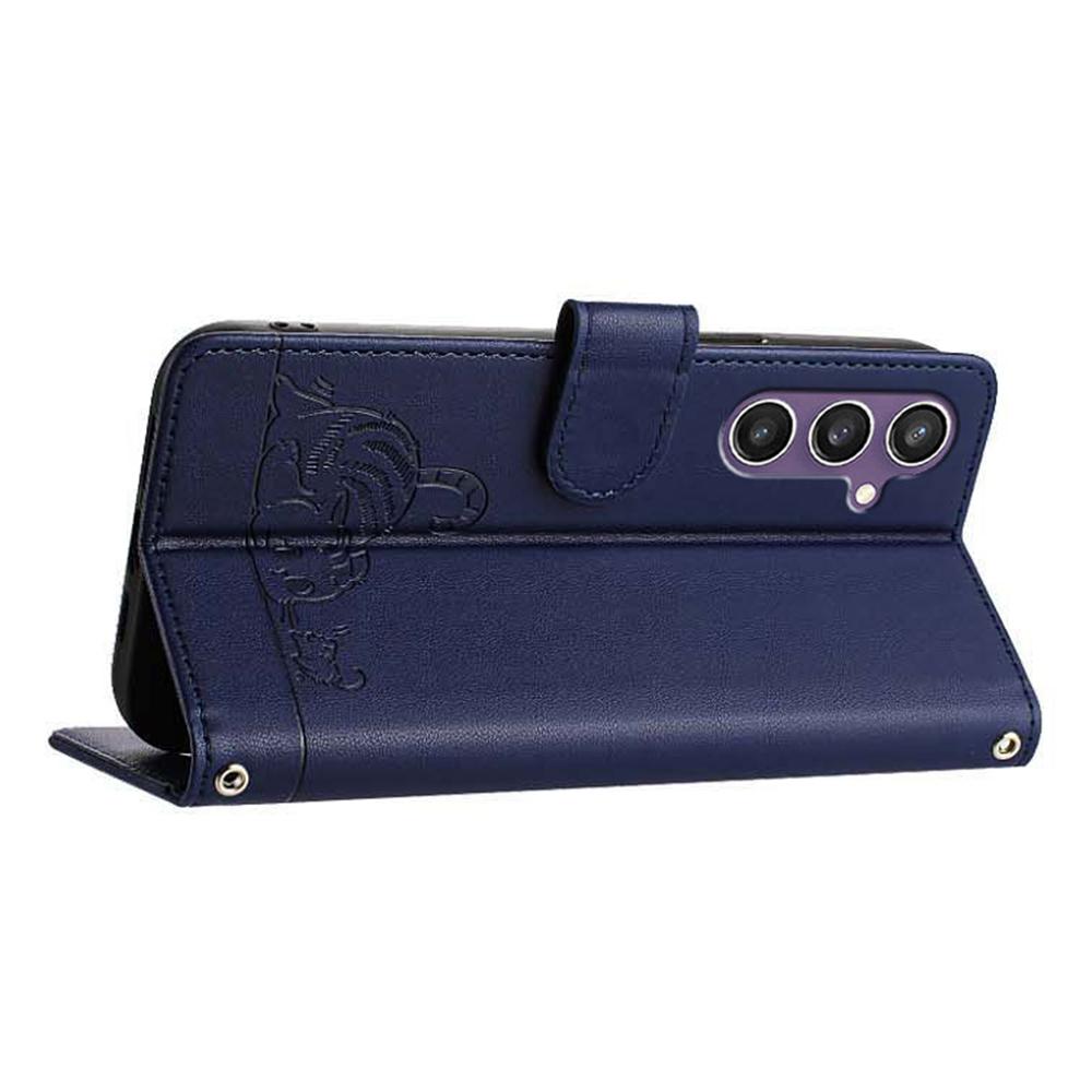 For Samsung Galaxy S23 FE Case with Strap RFID Blocking Leather Wallet Phone Cover Cat Mouse Pattern