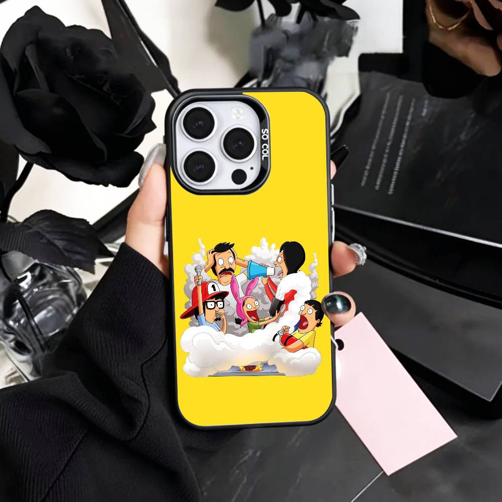 F-Funny F-Family Bob's Burgers Phone Case For iPhone17,16,15,14,13,12,11 Plus,Pro Max Colored Silver Plated Inside Cover
