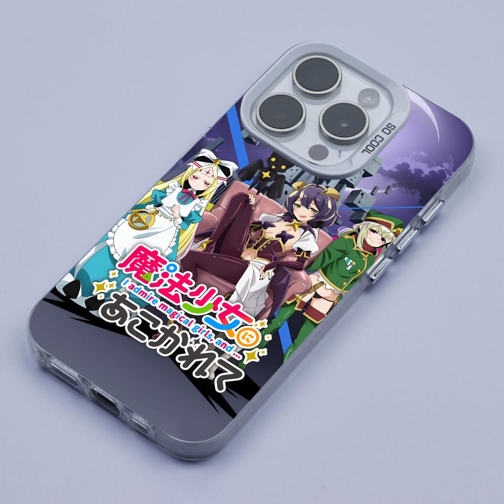 Gushing Over Magical Girls Phone Case for iPhone 17 16 15 14 13 12 11 X XR XS 8 7 Air Pro Max Plus White Translucent Cover