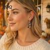 Pumpkin Earrings 1 Pair Halloween Witch Cat for Women Acrylic Cute Kitten Dangle Drop with Pumpkin Party Costume Accessories
