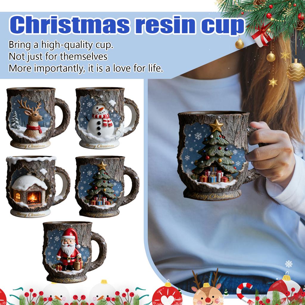 Christmas Sister Transparent High-Borosilicate Glass Cup - Deer-shaped Cup With Antlers - Christmas High-Borosilicate Glass Mug - Transparent - 325ML