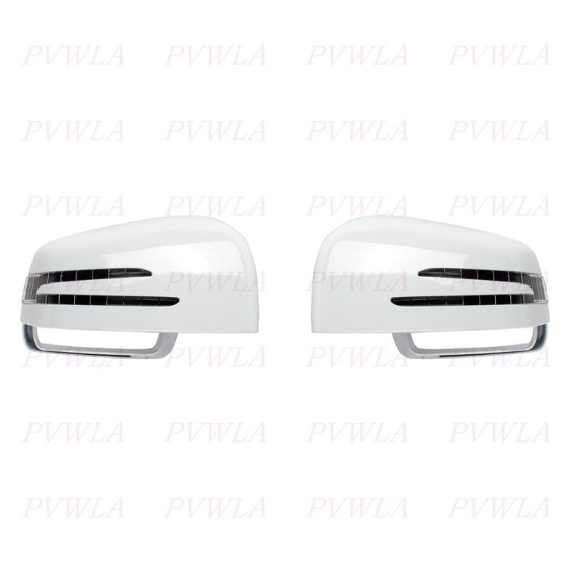 White Painted Reverse Mirror Housing Cap With LED Turn Signal For Benz X166 W251 C292 W166 2013- Car Accessories A1668100164