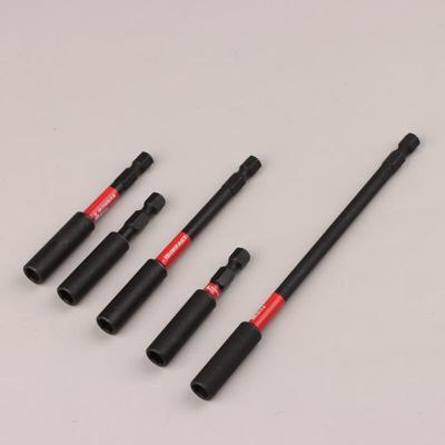 Slagvaste Magnetische Verlengstuk Bit Houder Zwart 60 Mm/1/4" Zeskant Roestbestendig Duurzaam Gereedschap Accessoires