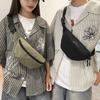 Unisex Nylon Crossbody Bag: Fashionable, Large Capacity, Splash-proof Sports Waist Bag for 2026.