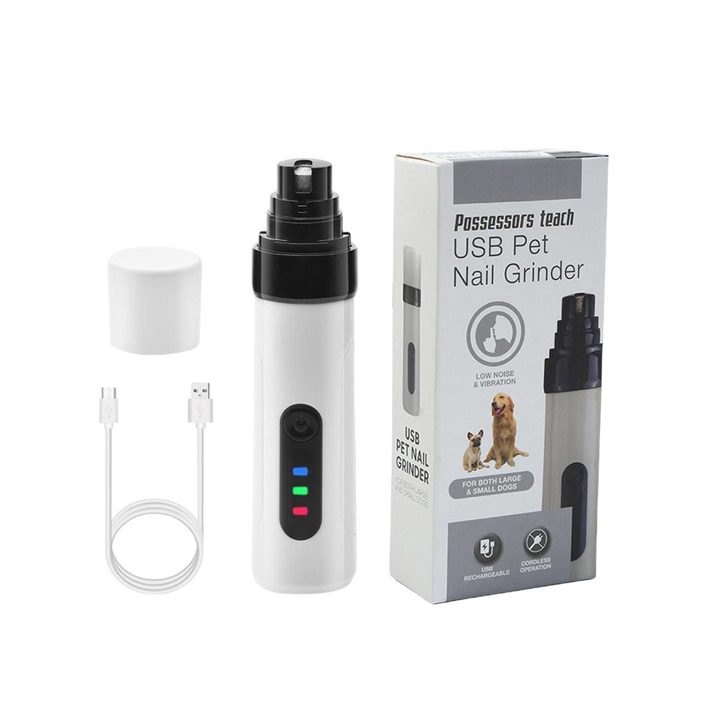 Rechargeable Dog Nail Clipper Electric Grinding Tool 2 Adjustable Speed Ergonomic Design For Cats And Small Pet Grooming
