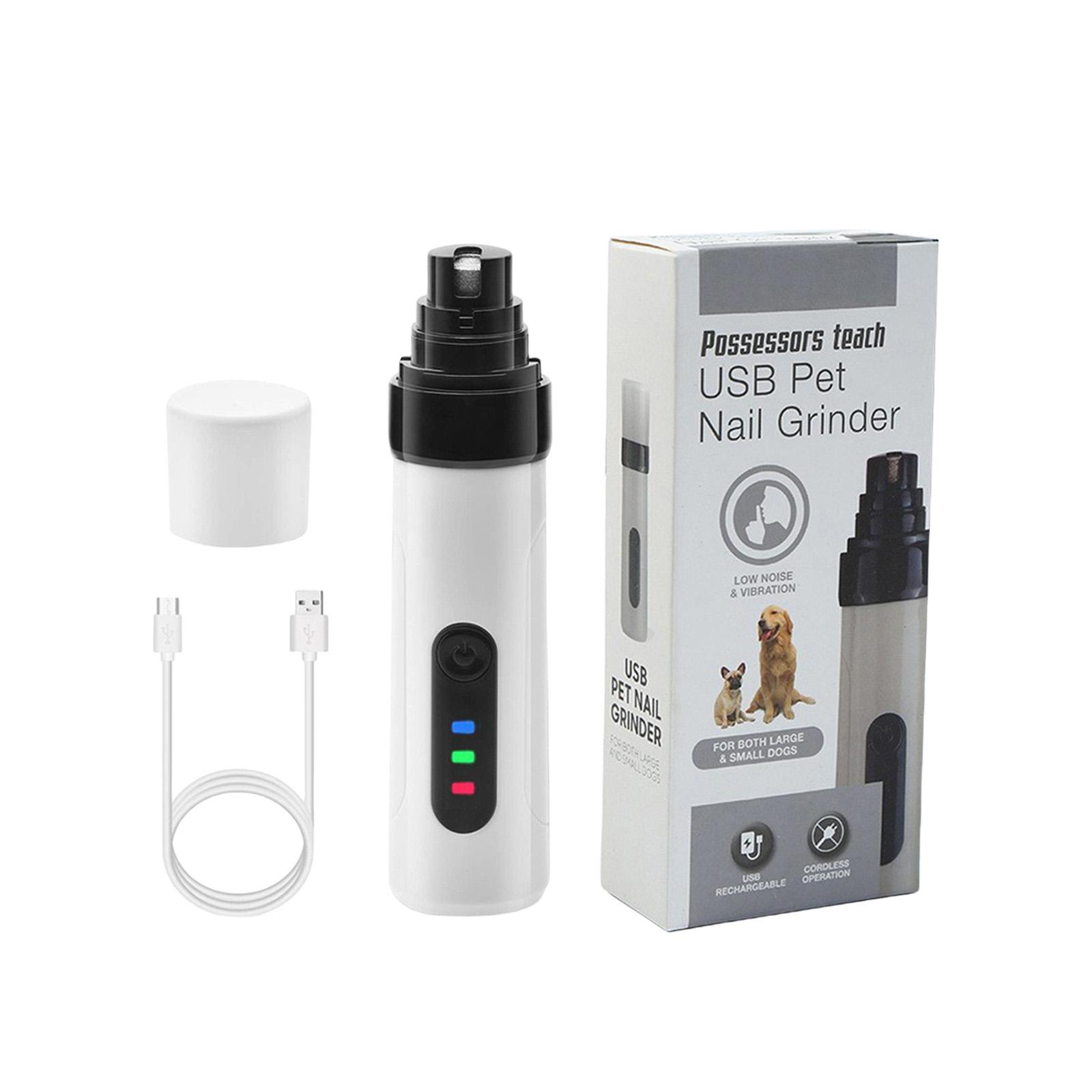 

Rechargeable Dog Nail Clipper Electric Grinding Tool 2 Adjustable Speed Ergonomic Design For Cats And Small Pet Grooming A
