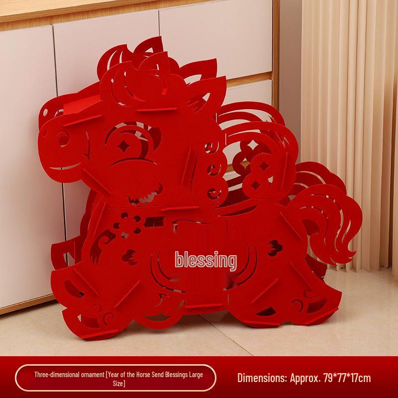 2026 Year of the Horse Spring Festival 3D 'Fu' Ornament for Housewarming & Living Room Decoration