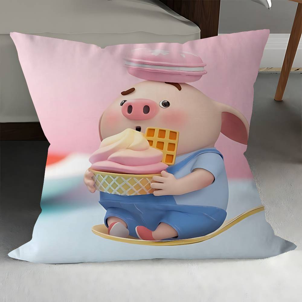 

CUTE Little Pig Pillowcase Toon Gift Cushion Cover Bedroom Home Sofa Chair Seat Decor Pillow Case 12x12Inch