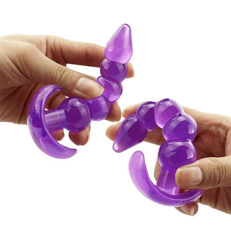 Soft Silicone Anal Plugs Prostate Massager Butt Plug Beads G-spot Erotic Sex Toys Anus Trainner Mini Dildo Erotic Gay