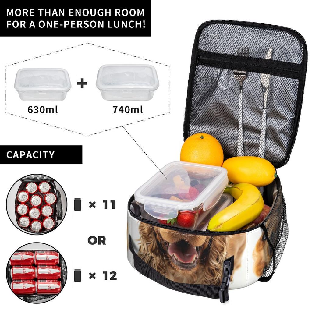 Saggezza della Coda che Scodinzola_ Coltivare lo Spirito del Tuo Cocker Spaniel Borsa Pranzo Termica per Donne Bambini Contenitori per Cibo Pranzo Termico