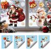 Seasonal Window Ornaments Christmas Cling, Santa/Snowman/House/ Tree Patterns Print, Waterproof Snowman Decorations PVC Decorative Static Sticker for