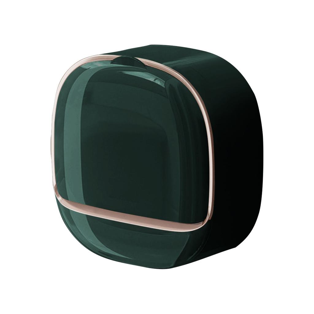 Deluxe Soap Holder With Tray, Wall Mounted Soap Box With Flip Lid For Bathroom, Waterproof Soap Holder