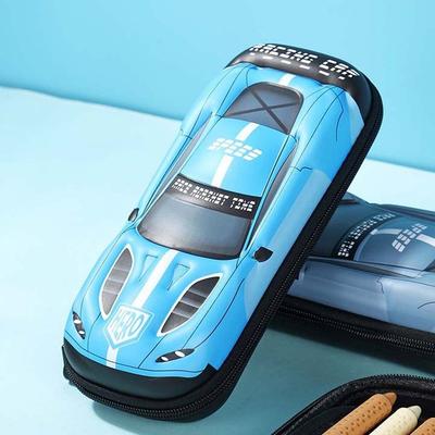 Estojo de Lápis para Carro em EVA Resistente à Pressão Desenho Animado Bolso de Armazenamento para Canetas Multifuncional À Prova de Queda Organizador de Canetas 3D Meninos