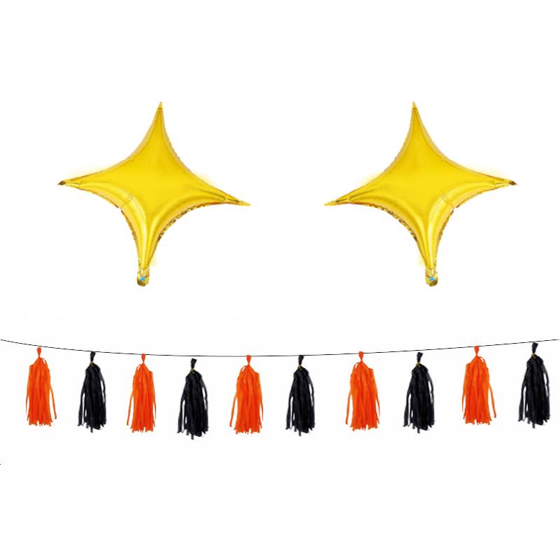 Halloween Bat Balloon & Swirl Decoration Set for Holiday Celebrations