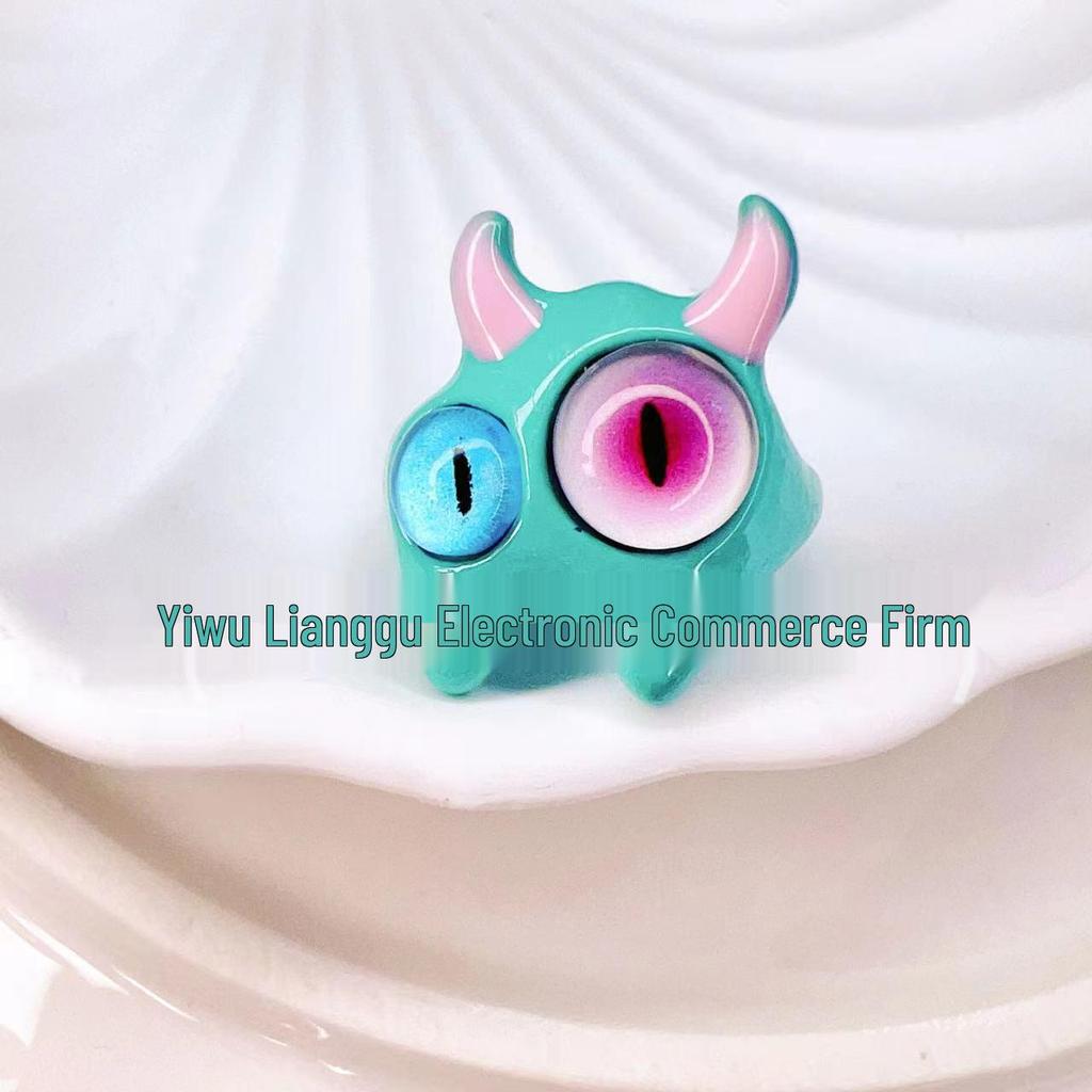 2024 Dopamine Little Devil Cartoon Ring - Childlike Monster Design for Students & Couples