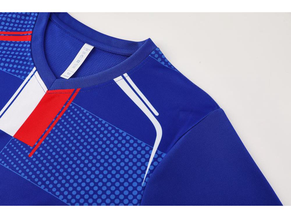 Custom Quick-Dry Polyester Football Jersey Short Sleeve Team Kit with Logo