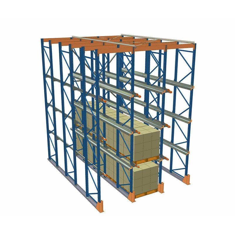 Heavy-Duty Multi-Level Drive-In Pallet Racking System with Shuttle Carrier