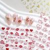 Adesivi per Unghie di San Valentino: Disegni di Labbra Sexy, Cuori, Rose e AMORE
