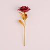 Romantic Gold Foil Rose Flower Foil Plated Long Stem Artificial Rose Flower Colorful Rose Flower Gift Box Birthday Present