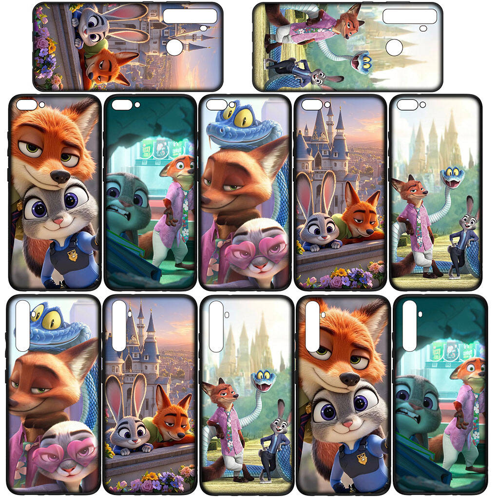 For Motorola Moto Edge 70 60 50 G54 G86 Samsung Galaxy S25 iPhone 17 16 15 Redmi Note 14 Pro Max Phone Case Cartoon Nick Zootopias Garys Judy 2 Cover