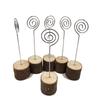 Messege Wood Place Card Holders Picture Table Number Name Sign Natural Memo Clip Holders  Party