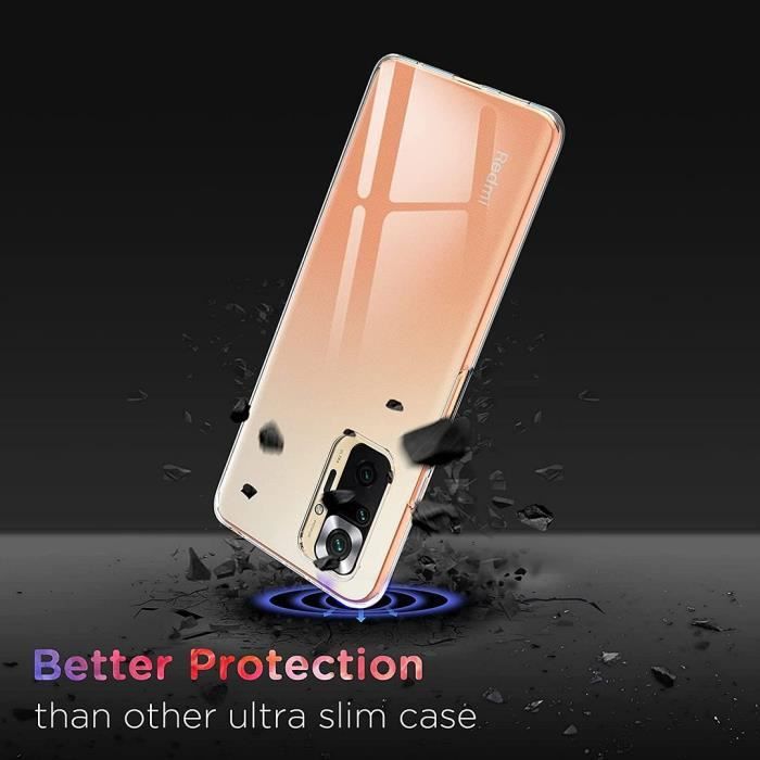 Coque de Protection - E.F.CONNECTION - Redmi Note 10 Pro 5G - Souple - Transparent - Verre Trempé