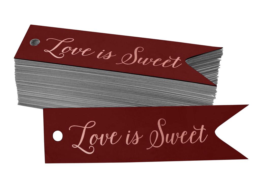 Inkdotpot Gold Foil Paper Hang Tags Love Is Sweet Wedding Favor Tags 100