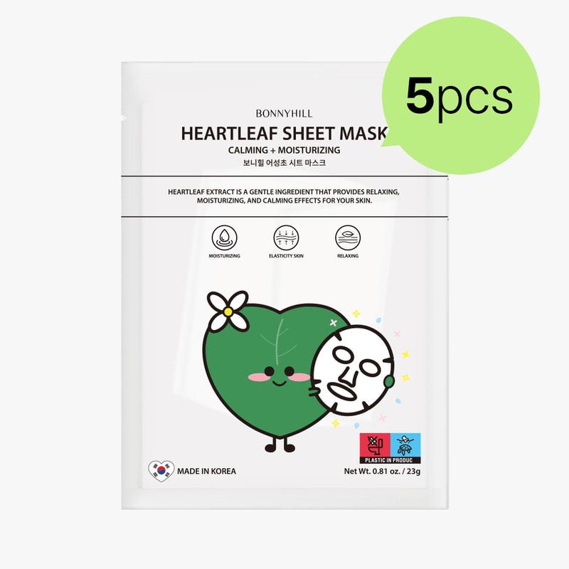 Bonnyhill Heartleaf Soothing Sheet Mask (5pcs)