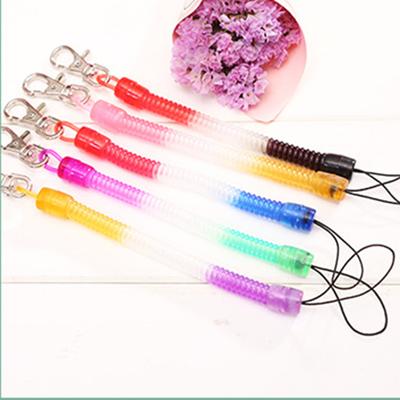 1 Stück Taktisches Einziehbares Feder Elastisches Seil Sicherheitsausrüstung Werkzeug Wandern Camping Anti-Verloren Telefon Schlüsselanhänger Angeln Lanyards Outdoor