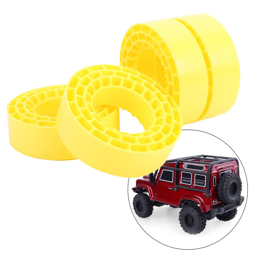 4PCS 1.55 Inch Tire Inserts Silicone Double Layer Hollow Water Proof RC Crawler Wheel Insert for Upgrade