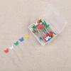 300PCS Colored Head Flower Button Head Pins Flat Button Flower Shaped Flat Head Straight Pins Storage Box Butterfly Shaped