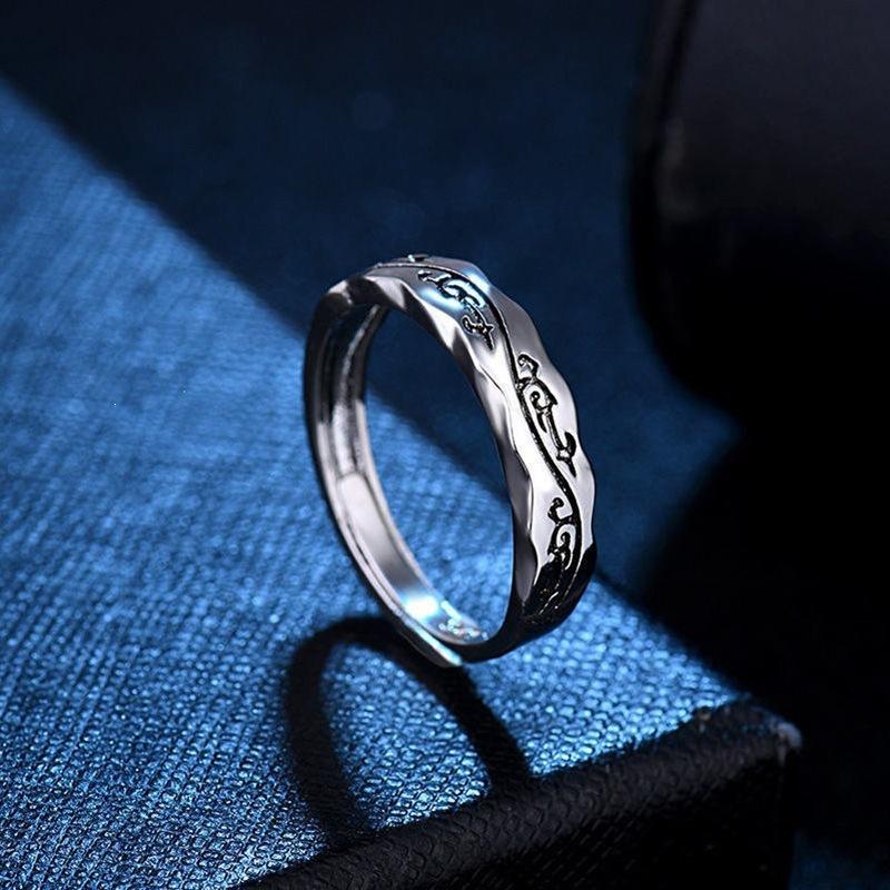 Love of China style open ring, single-handed domineering dragon pattern ring, retro hip-hop trendy men's personalized direct sale