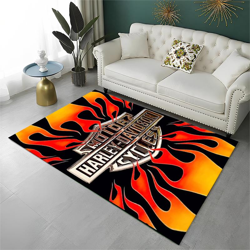 

Classic H-Harleys Racing Moto Carpet Rug for Playroom Bedroom Living Room Sofa Home Decor,kid Game Area Rug Non-slip Floor Mat 40x60cm