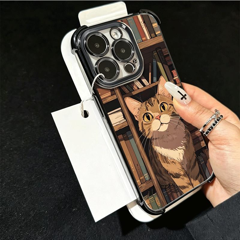 Cute Cat Bookshelf Interesting Soft Phone Case For Xiaomi Poco X7 X8 Pro Max X6 X5 X3 F8 Ultra F7 M8 M7 M5S Redmi 15C 15A 15 14C