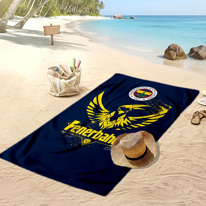 Fenerbahce Printed Quick Dry Beach Towel Super Absorbent Soft Lightweight Bath Towel for Pool Summer Travel