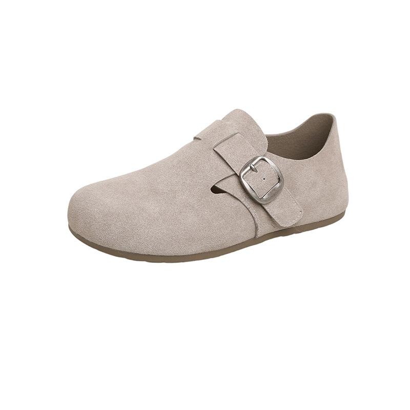 

Кожаные женские повседневные туфли на скрытой платформе, весенние новинки в стиле ретро, мягкая подошва, цельнокроеные туфли 40 серый