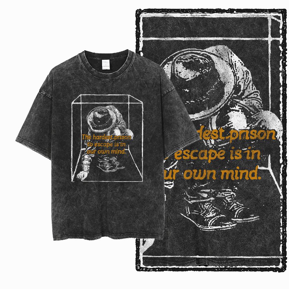 G57 Exclusive 100% Cotton Cool Creative  Graphic Men T-shirt | Acid Washed  Streetwear Big Size Vintage O-neck men's Tee Tshirt