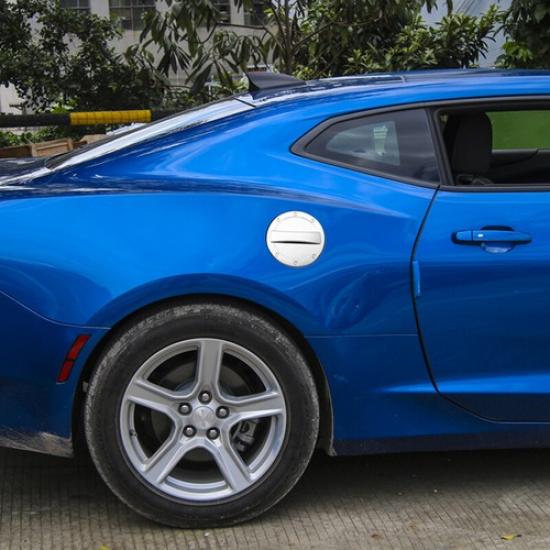 Exterior Door Fuel Tank Gas Cap Decor Cover Trim For Chevrolet Camaro 17+ Chrome