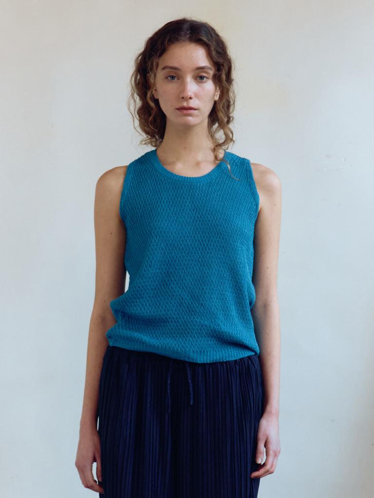 Sienneu Liu Linen Sleeveless (Turquoise)