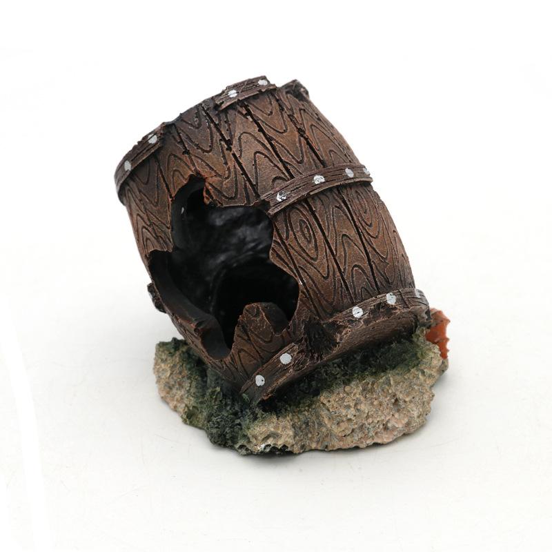 Aquarium Künstliche Fasshöhle Harz Ornamente Dekorationen Landschaftszubehör Für Aquarium Aquarium Dekorationszubehör