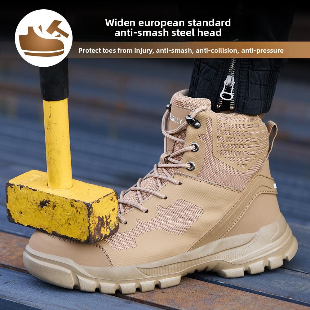 Men's Safety Shoes Labor Protection Steel Toe Sneakers Breatheable Men Boots Work Sneakers Anti-smash Anti Stabbing Waterproof