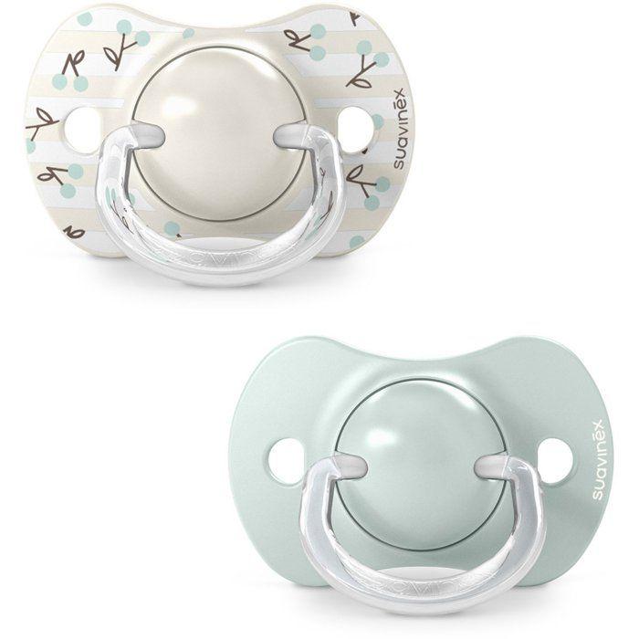 Lot de 2 sucettes symétriques - SUAVINEX - Birdies - SX Pro - 0 a 6 mois - Vert