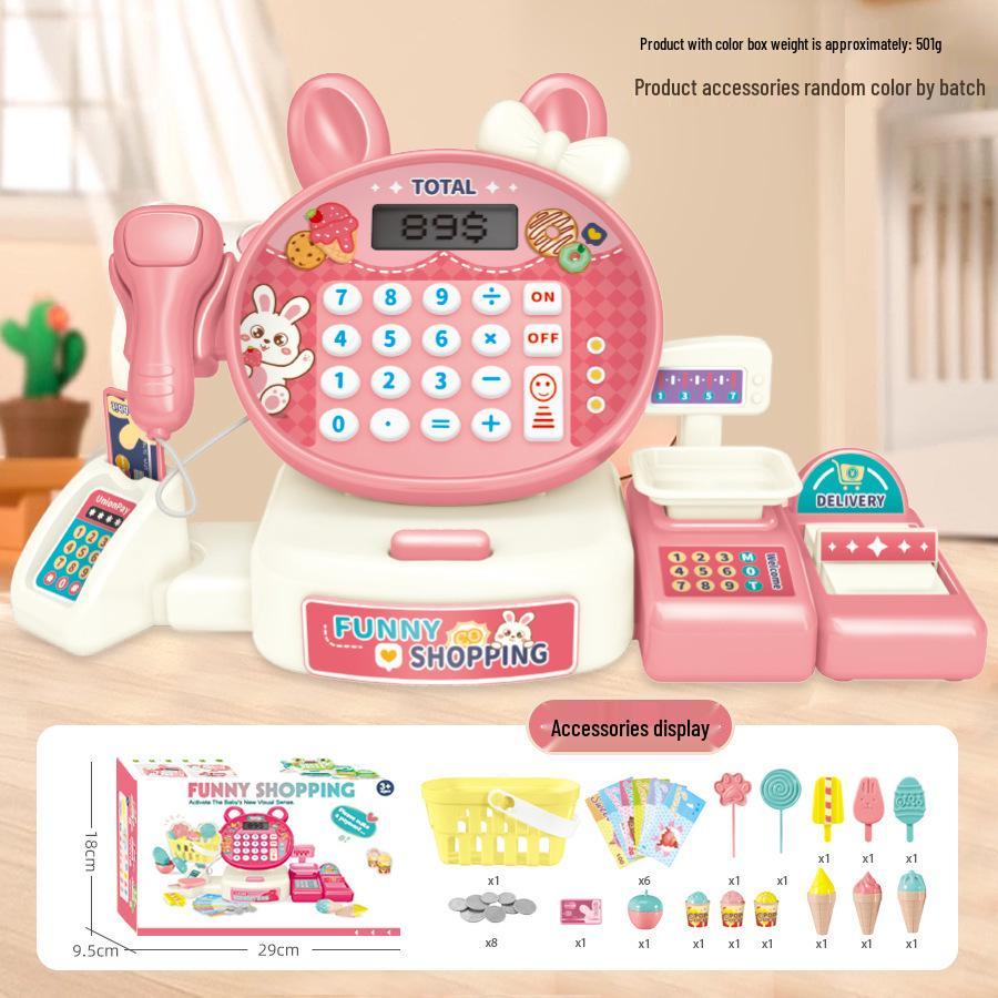 Children's Role-Play Toy: Cartoon Rabbit Supermarket Cash Register
