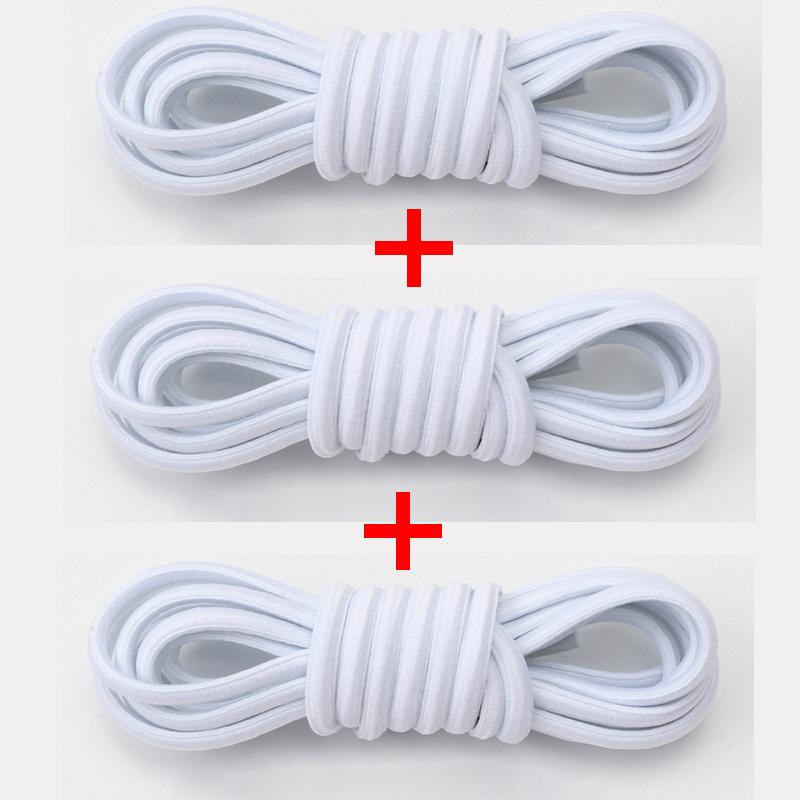 NEW 4mm-wide Oval Shoelaces Round Sport Shoelaces High-quality Elastic Laces Suitable for A Variety of Shoes 1Pair/3Pair