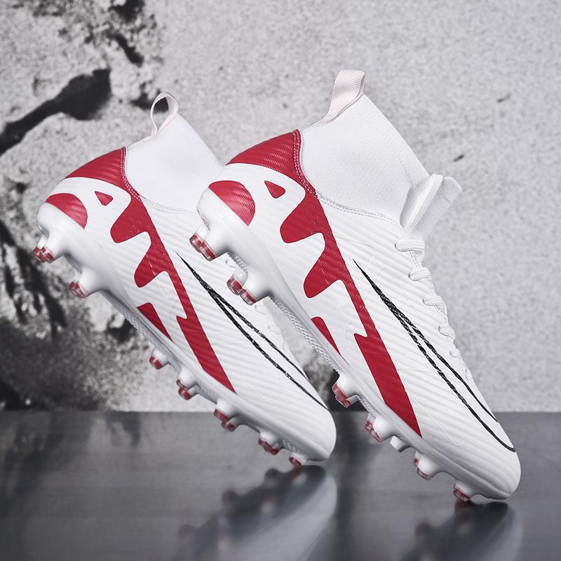 New foreign trade high-top football shoes AG long nails TF broken nails youth men's and women's shoes professional training shoes