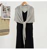 Versatile Minimalist Knit Triangle Scarf Shawl - Women's Summer Ice Silk Outerwear