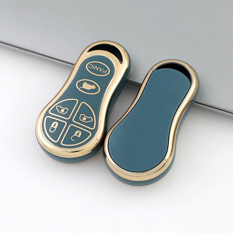 

Чехол для автомобильного ключа из ТПУ с 6 кнопками для Chrysler Dodge Jeep Concorde Sebring LHS Viper Stratus Liberty, защитный чехол для ключа серый