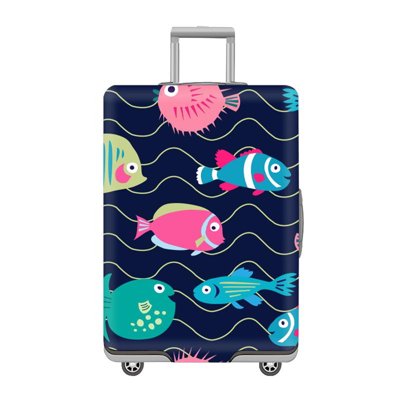 Elastiskt bagageskydd med logotryck: Slitstarkt, Förtjockat, Damm- och repkänsligt skydd för resväskor